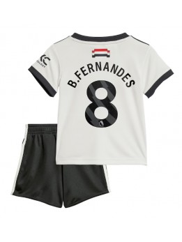 Manchester United Bruno Fernandes #8 Ausweichtrikot für Kinder 2024-25 Kurzarm (+ Kurze Hosen)